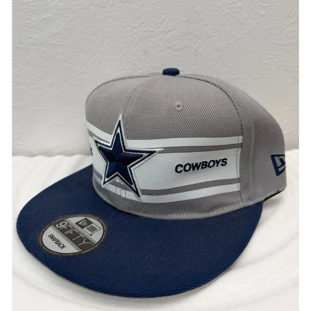 New Era 9FIFTY Dallas Cowboys NFL‎ Vintage Snapback Hat Gray Blue OSFM